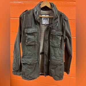 Superdry Rookie Field Jacket with Sherpa Lining Size Large